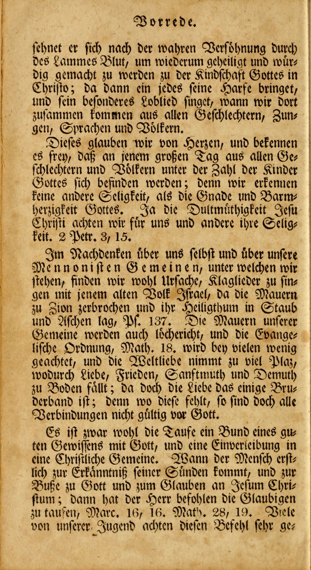 Unpartheyisches Gesang-Buch: enhaltend Geistrieche Lieder und Psalmen, zum allgemeinen Gebrauch des wahren Gottesdienstes (3rd aufl.) page x
