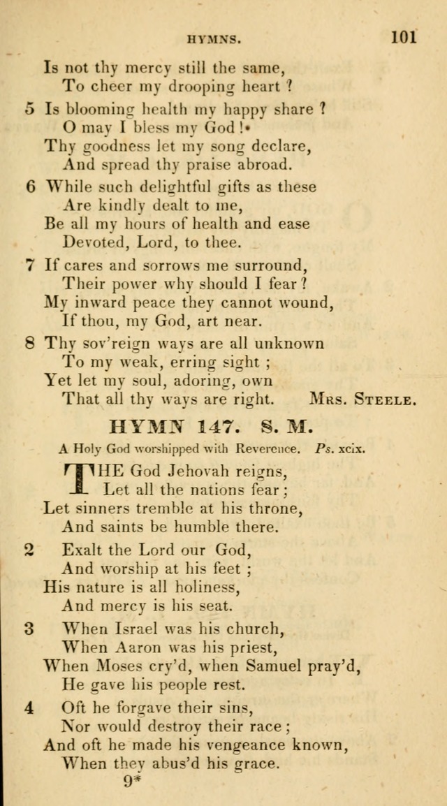 The Universalist Hymn-Book: a new collection of psalms and hymns, for the use of Universalist Societies (Stereotype ed.) page 101