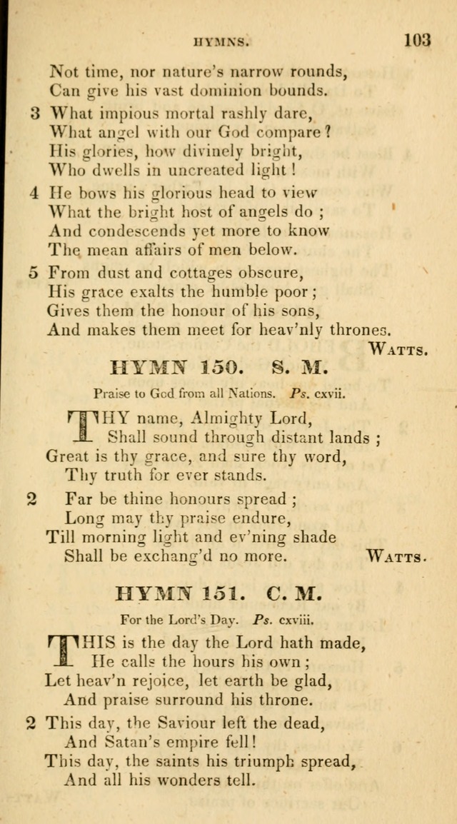 The Universalist Hymn-Book: a new collection of psalms and hymns, for the use of Universalist Societies (Stereotype ed.) page 103