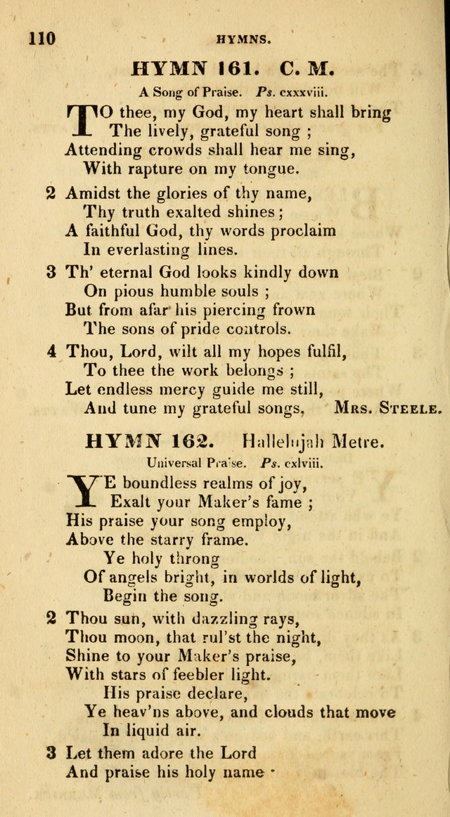 The Universalist Hymn-Book: a new collection of psalms and hymns, for the use of Universalist Societies (Stereotype ed.) page 110