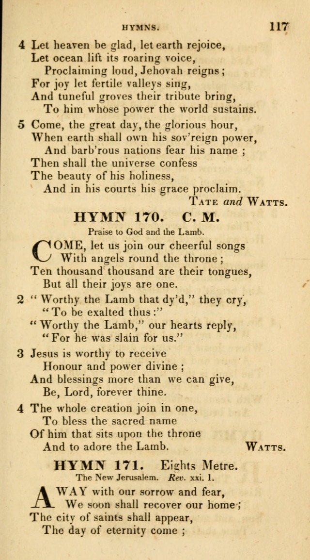 The Universalist Hymn-Book: a new collection of psalms and hymns, for the use of Universalist Societies (Stereotype ed.) page 117
