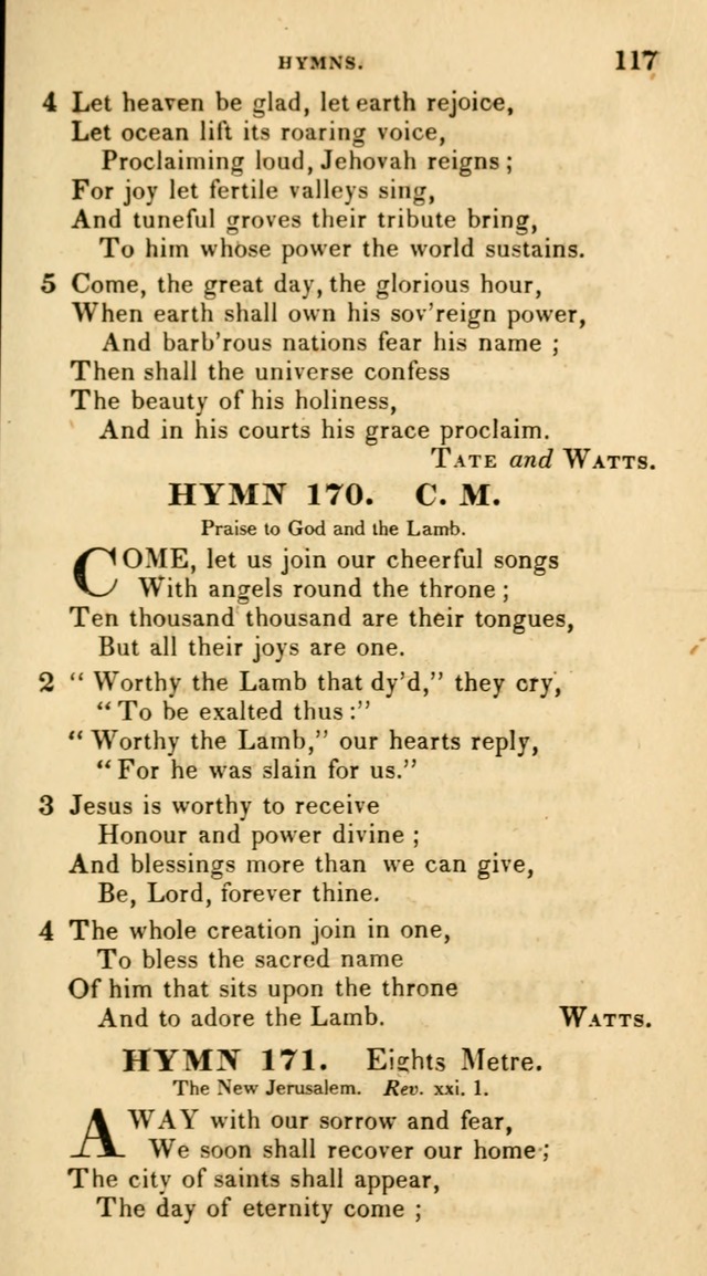 The Universalist Hymn-Book: a new collection of psalms and hymns, for the use of Universalist Societies (Stereotype ed.) page 117