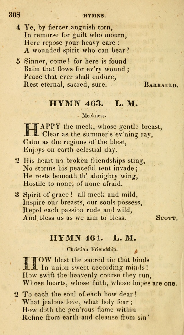 The Universalist Hymn-Book: a new collection of psalms and hymns, for the use of Universalist Societies (Stereotype ed.) page 308