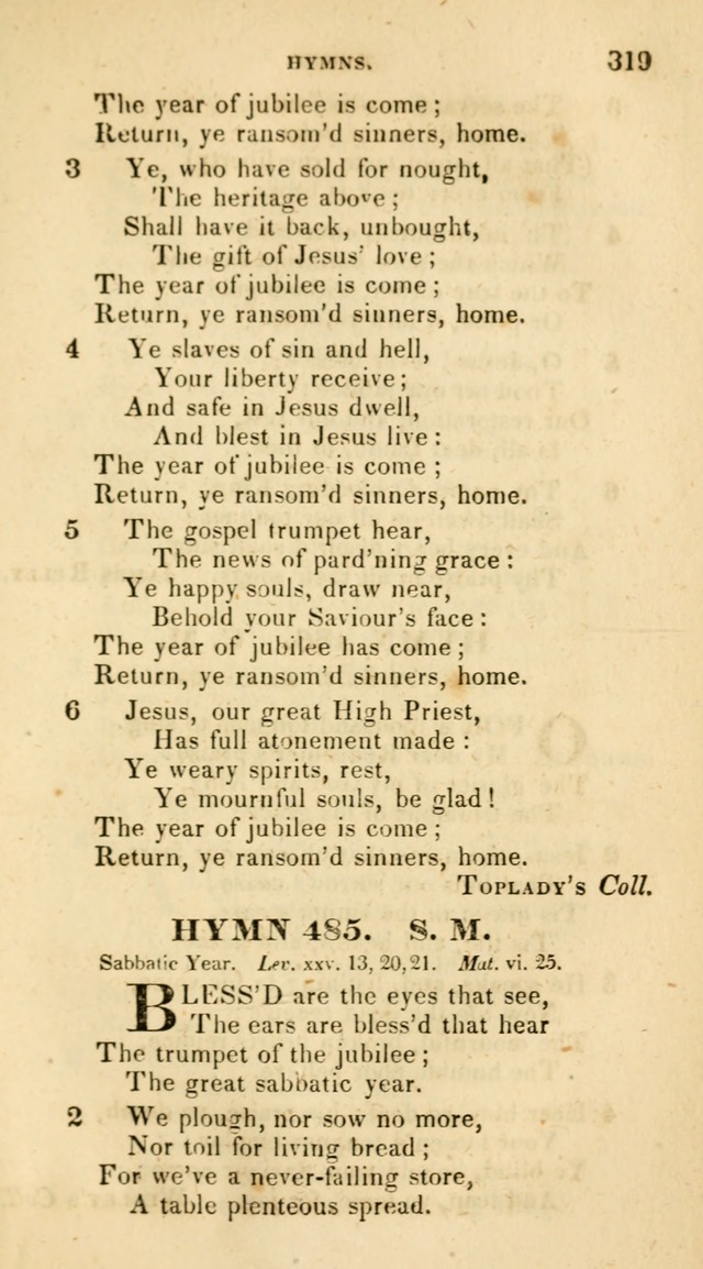The Universalist Hymn-Book: a new collection of psalms and hymns, for the use of Universalist Societies (Stereotype ed.) page 319