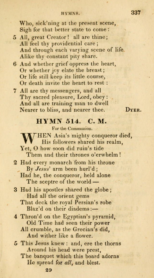 The Universalist Hymn-Book: a new collection of psalms and hymns, for the use of Universalist Societies (Stereotype ed.) page 337