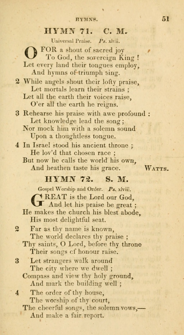 The Universalist Hymn-Book: a new collection of psalms and hymns, for the use of Universalist Societies (Stereotype ed.) page 51