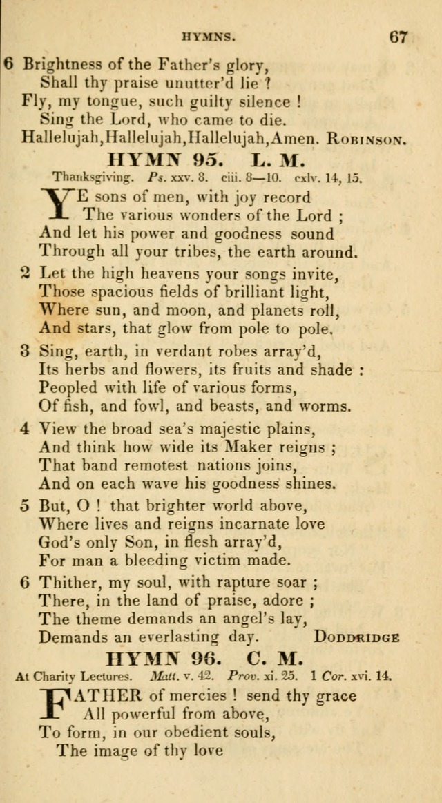 The Universalist Hymn-Book: a new collection of psalms and hymns, for the use of Universalist Societies (Stereotype ed.) page 67