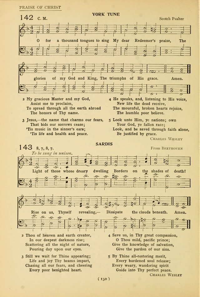 University Hymns: with tunes arranged for men