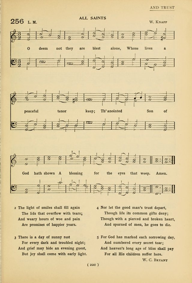 University Hymns: with tunes arranged for men