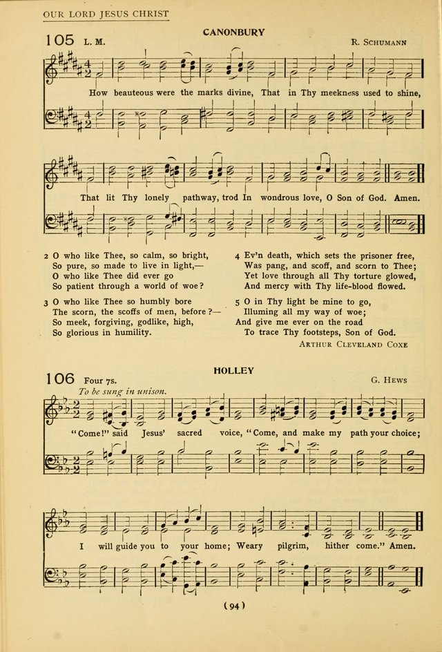 University Hymns: with tunes arranged for men