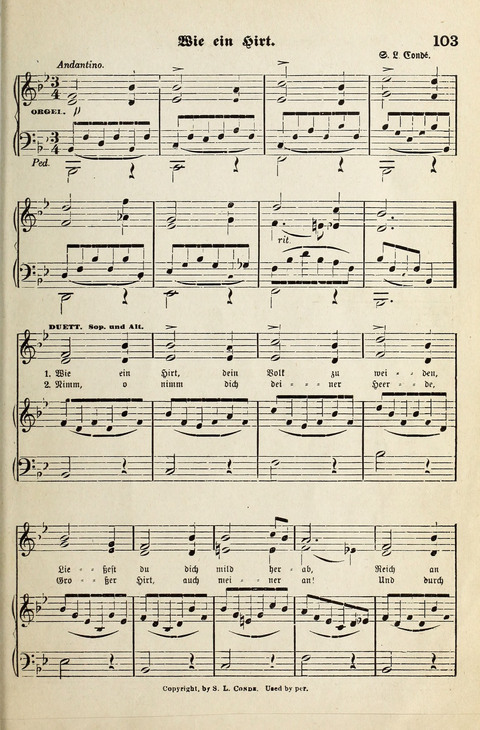 Unser Kirchenchor: eine Sammlung geistlicher Lieder für gemischten Chor page 103