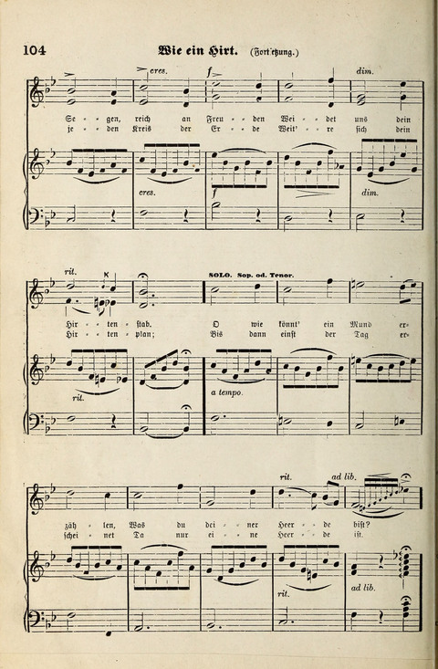 Unser Kirchenchor: eine Sammlung geistlicher Lieder für gemischten Chor page 104