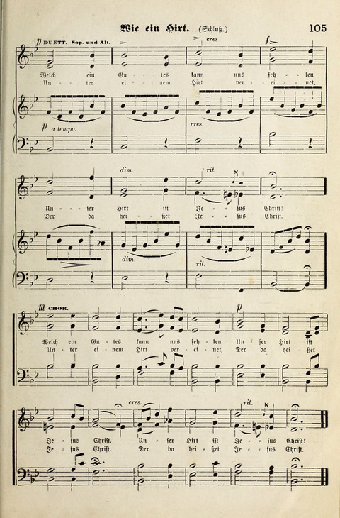 Unser Kirchenchor: eine Sammlung geistlicher Lieder für gemischten Chor page 105