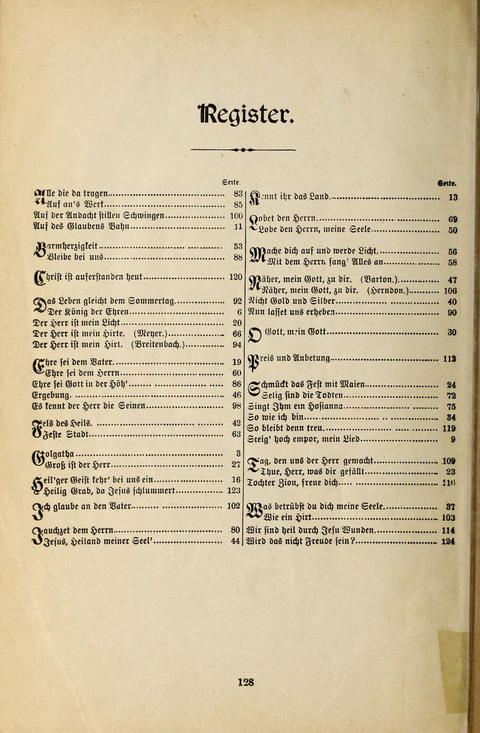Unser Kirchenchor: eine Sammlung geistlicher Lieder für gemischten Chor page 128