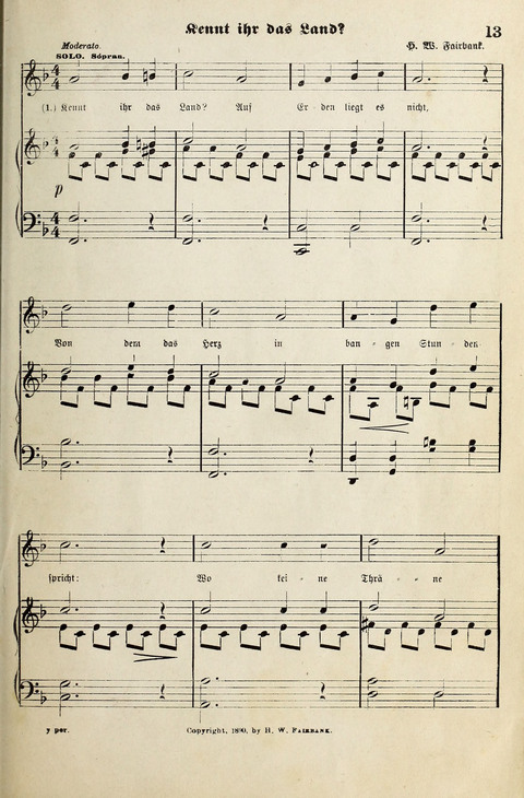 Unser Kirchenchor: eine Sammlung geistlicher Lieder für gemischten Chor page 13