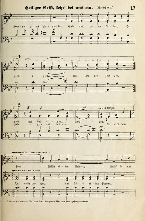 Unser Kirchenchor: eine Sammlung geistlicher Lieder für gemischten Chor page 17