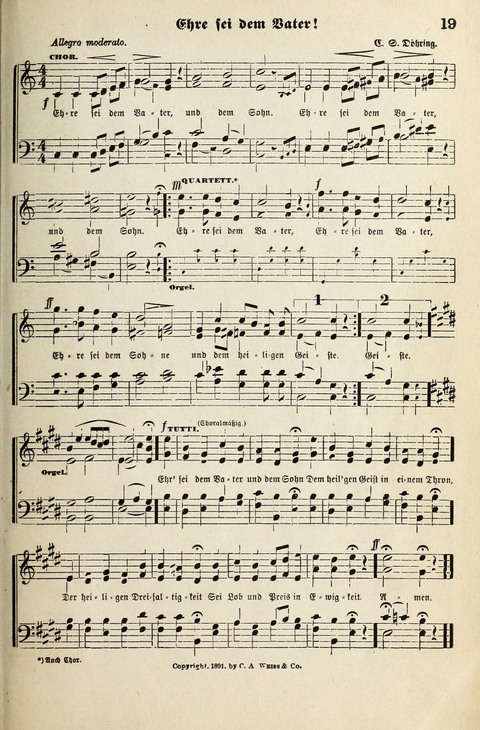 Unser Kirchenchor: eine Sammlung geistlicher Lieder für gemischten Chor page 19