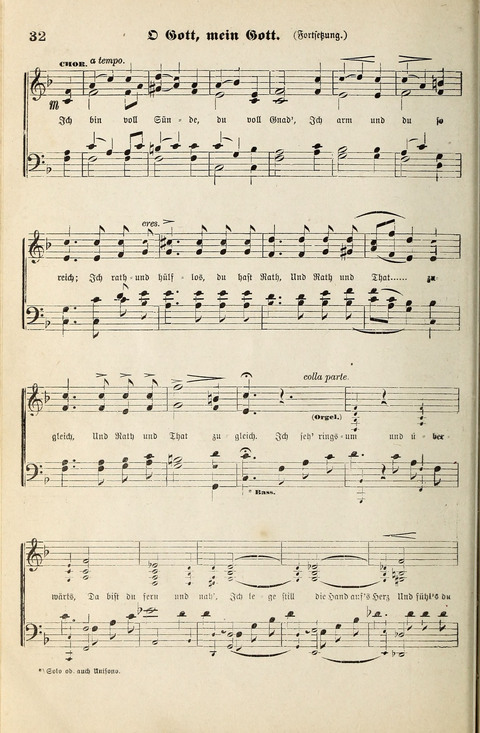 Unser Kirchenchor: eine Sammlung geistlicher Lieder für gemischten Chor page 32