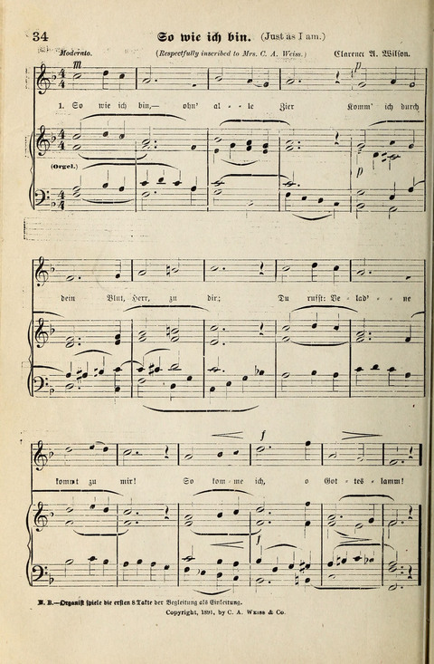 Unser Kirchenchor: eine Sammlung geistlicher Lieder für gemischten Chor page 34