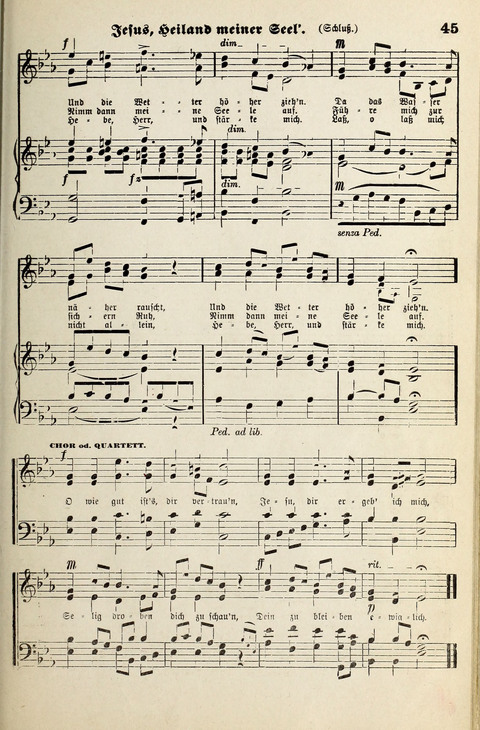 Unser Kirchenchor: eine Sammlung geistlicher Lieder für gemischten Chor page 45