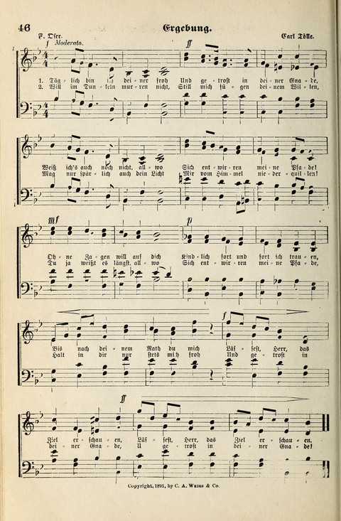 Unser Kirchenchor: eine Sammlung geistlicher Lieder für gemischten Chor page 46