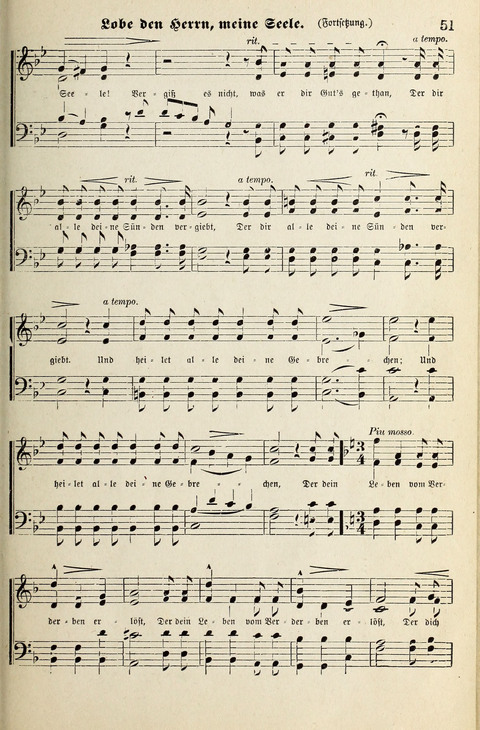 Unser Kirchenchor: eine Sammlung geistlicher Lieder für gemischten Chor page 51