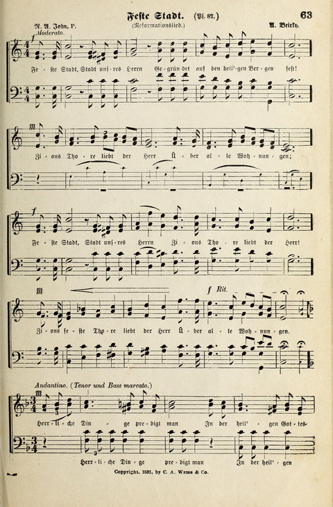 Unser Kirchenchor: eine Sammlung geistlicher Lieder für gemischten Chor page 63