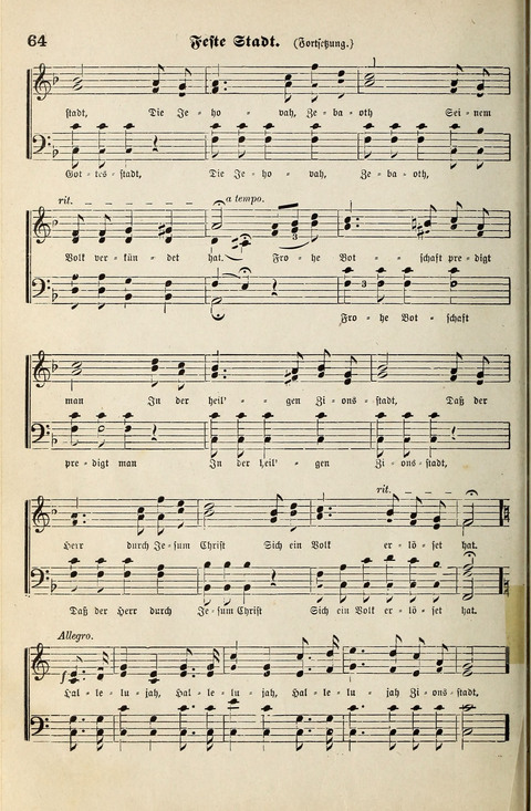 Unser Kirchenchor: eine Sammlung geistlicher Lieder für gemischten Chor page 64