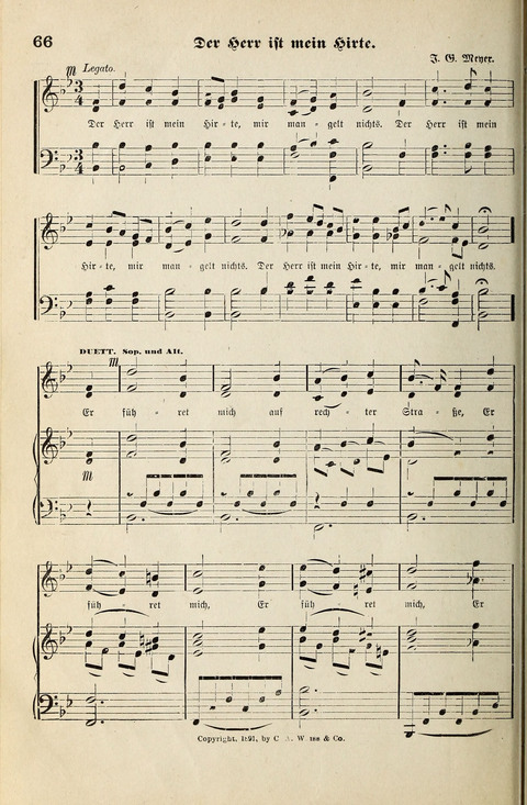 Unser Kirchenchor: eine Sammlung geistlicher Lieder für gemischten Chor page 66