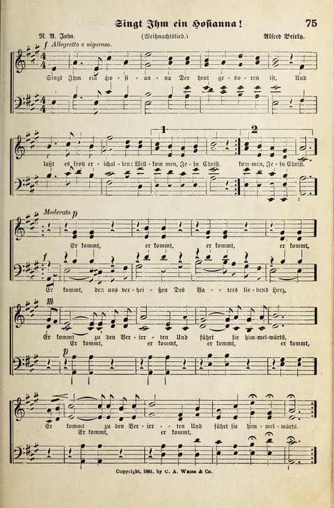 Unser Kirchenchor: eine Sammlung geistlicher Lieder für gemischten Chor page 75