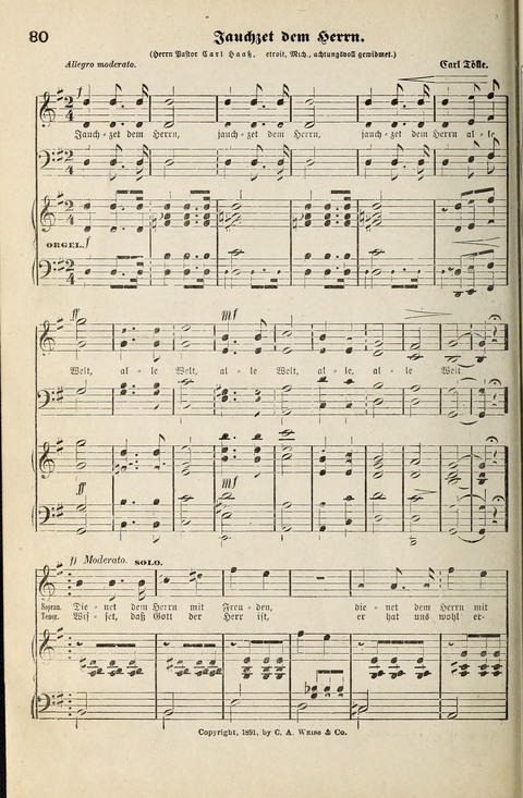 Unser Kirchenchor: eine Sammlung geistlicher Lieder für gemischten Chor page 80