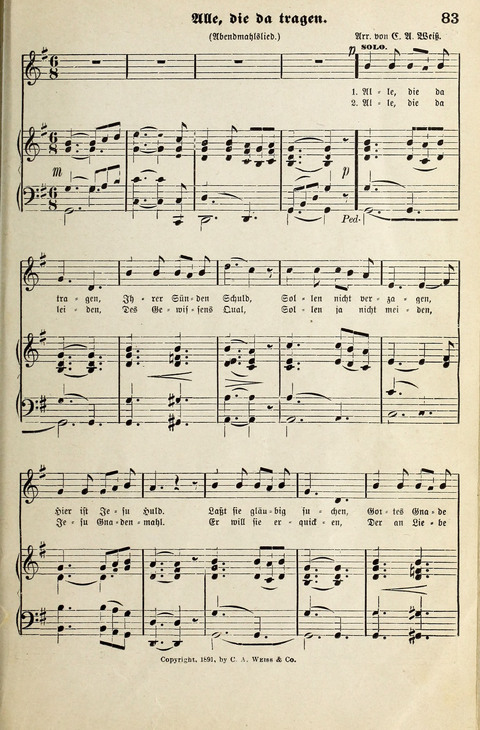Unser Kirchenchor: eine Sammlung geistlicher Lieder für gemischten Chor page 83