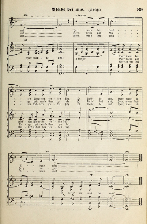 Unser Kirchenchor: eine Sammlung geistlicher Lieder für gemischten Chor page 89