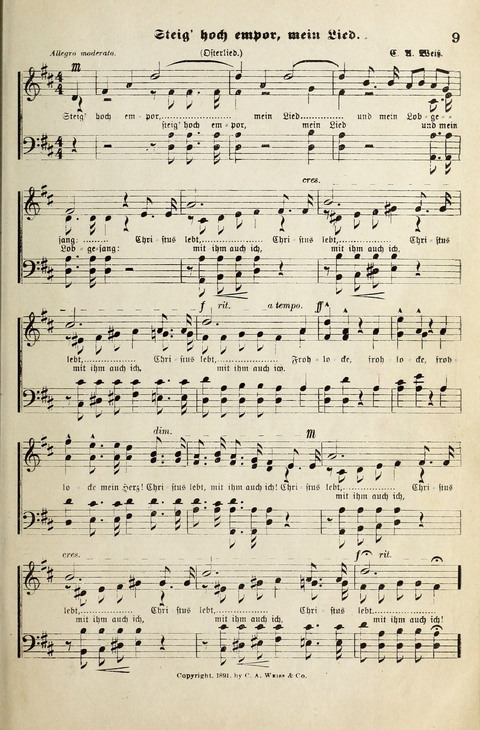 Unser Kirchenchor: eine Sammlung geistlicher Lieder für gemischten Chor page 9