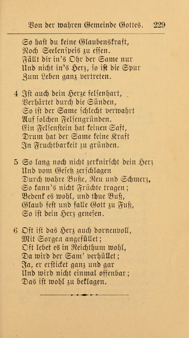 Unparteiische Liedersammlung: zum Gebrauch beim Oeffentlichen Gottesdienst und zur häuslichen Erbauung. (Revidirt und vermehrt) page 229