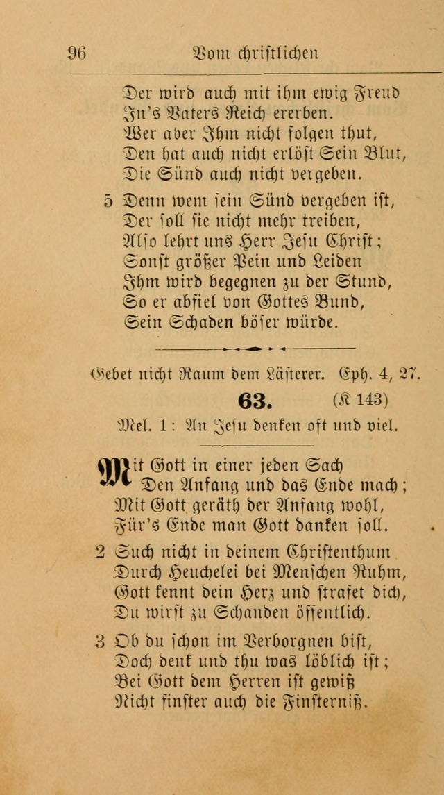 Unparteiische Liedersammlung: zum Gebrauch beim Oeffentlichen Gottesdienst und zur häuslichen Erbauung. (Revidirt und vermehrt) page 96