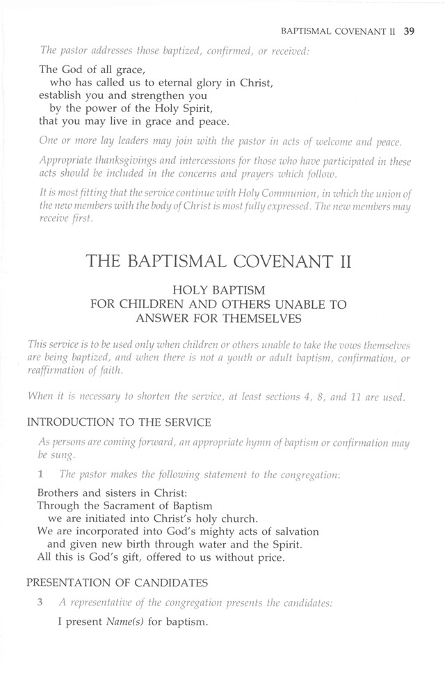 The United Methodist Hymnal page 39