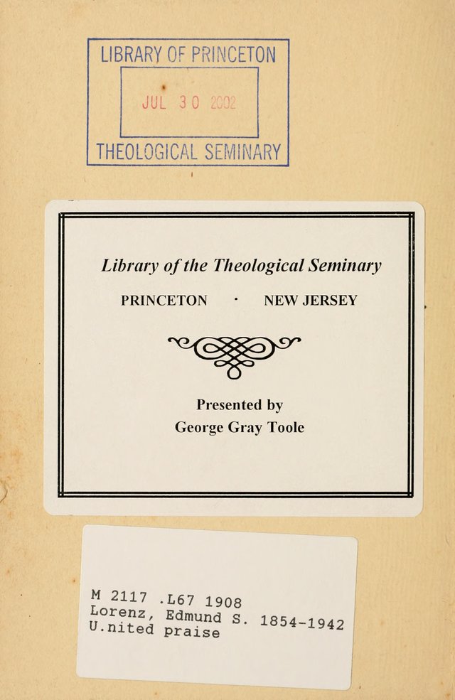 United Praise: for use in Sunday Schools, Young People