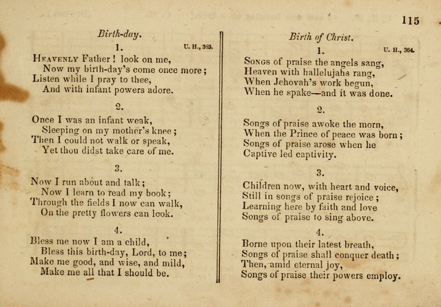 The Union Singing Book: arranged for and adapted to the Sunday school union hymn book page 105