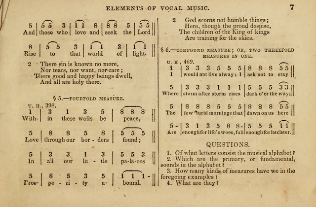 The Union Singing Book: arranged for and adapted to the Sunday school union hymn book page 7