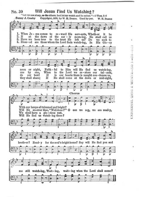Universal Songs and Hymns: a complete hymnal page 31