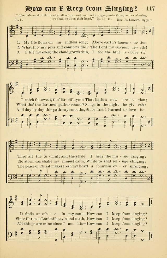 Unfading Treasures: a compilation of sacred songs and hymns, adapted for use by Sunday schools, Epworth Leagues, endeavor societies, pastors, evangelists, choristers, etc. page 117