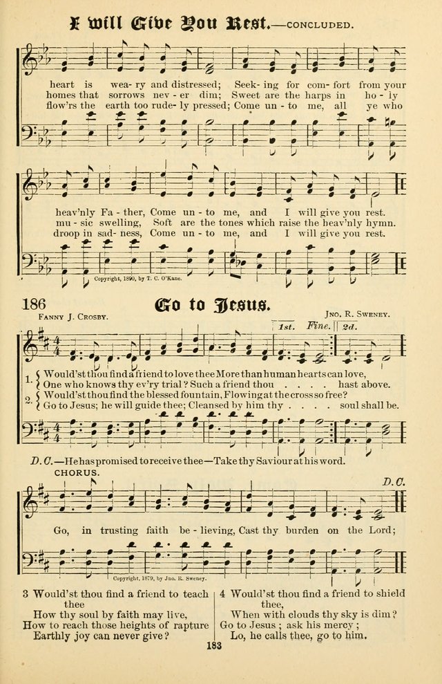 Unfading Treasures: a compilation of sacred songs and hymns, adapted for use by Sunday schools, Epworth Leagues, endeavor societies, pastors, evangelists, choristers, etc. page 183
