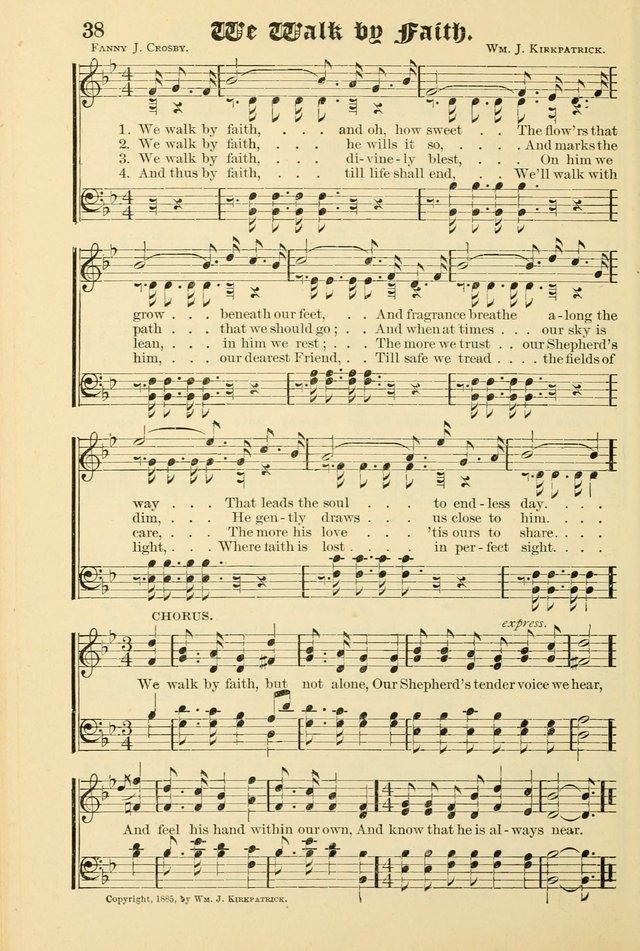 Unfading Treasures: a compilation of sacred songs and hymns, adapted for use by Sunday schools, Epworth Leagues, endeavor societies, pastors, evangelists, choristers, etc. page 38