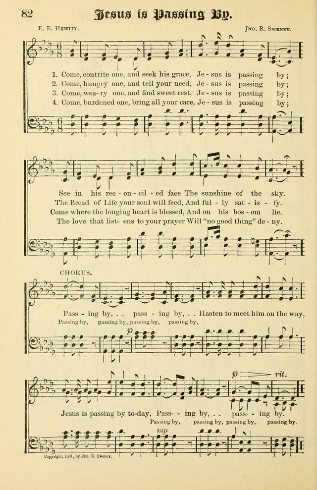 Unfading Treasures: a compilation of sacred songs and hymns, adapted for use by Sunday schools, Epworth Leagues, endeavor societies, pastors, evangelists, choristers, etc. page 82