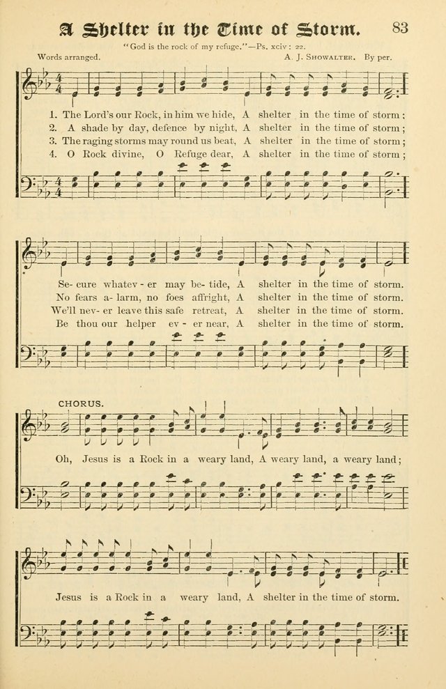 Unfading Treasures: a compilation of sacred songs and hymns, adapted for use by Sunday schools, Epworth Leagues, endeavor societies, pastors, evangelists, choristers, etc. page 83