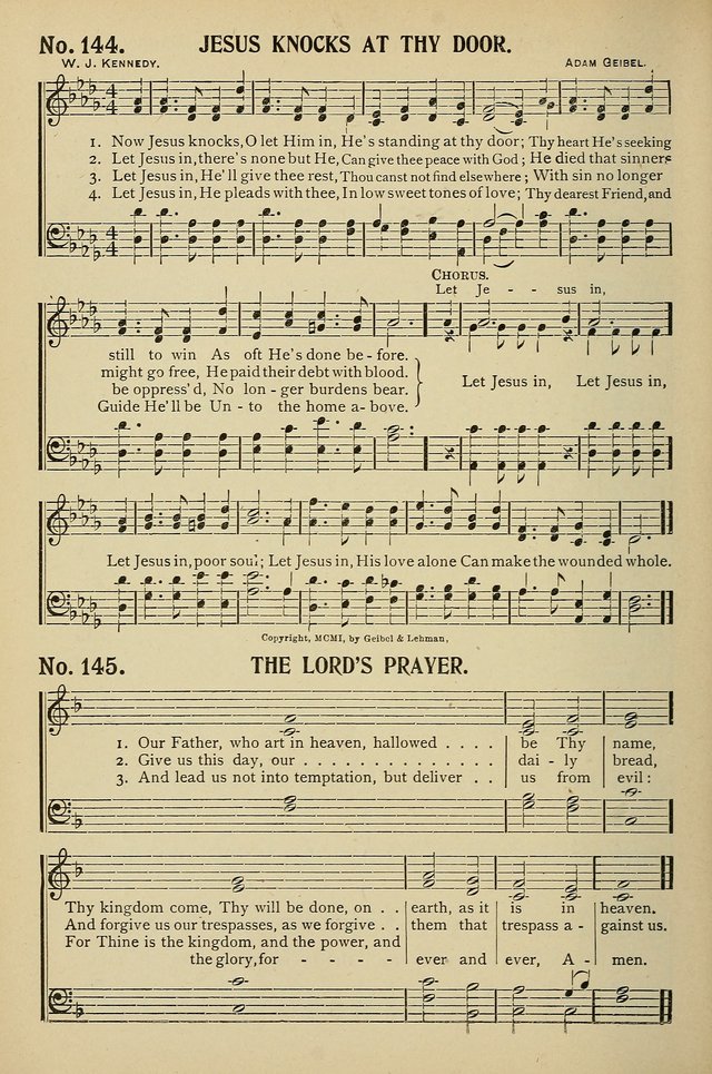 Uplifted Voices: a 20th century hymn book for sunday-schools and devotional meetings page 144
