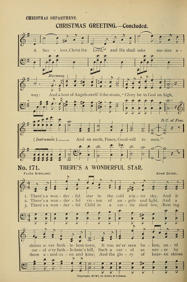 Uplifted Voices: a 20th century hymn book for sunday-schools and devotional meetings page 166