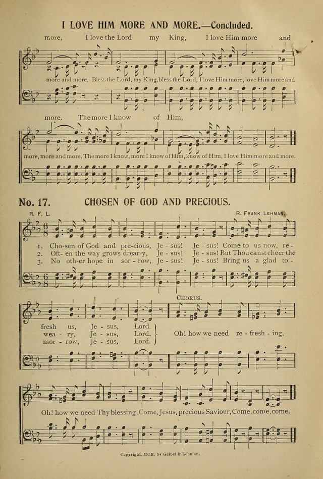 Uplifted Voices: a 20th century hymn book for sunday-schools and devotional meetings page 17