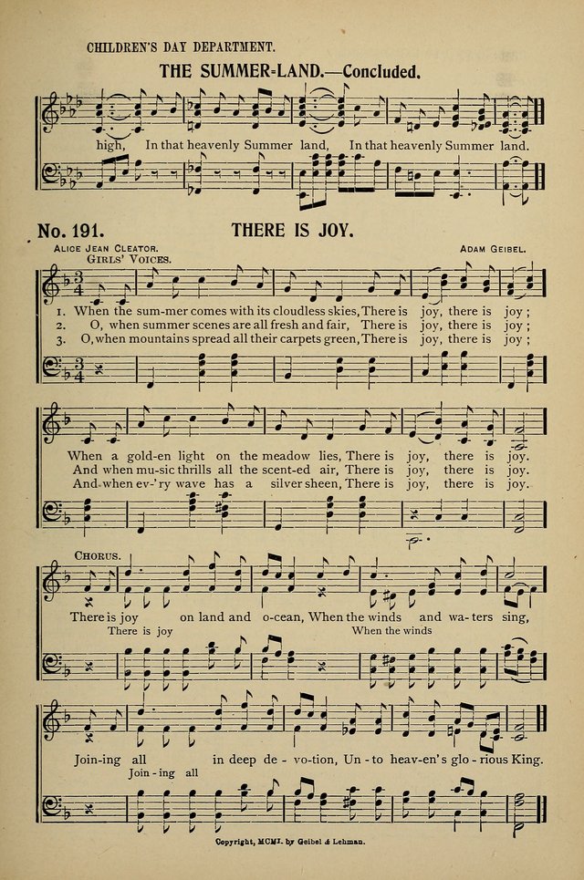 Uplifted Voices: a 20th century hymn book for sunday-schools and devotional meetings page 189